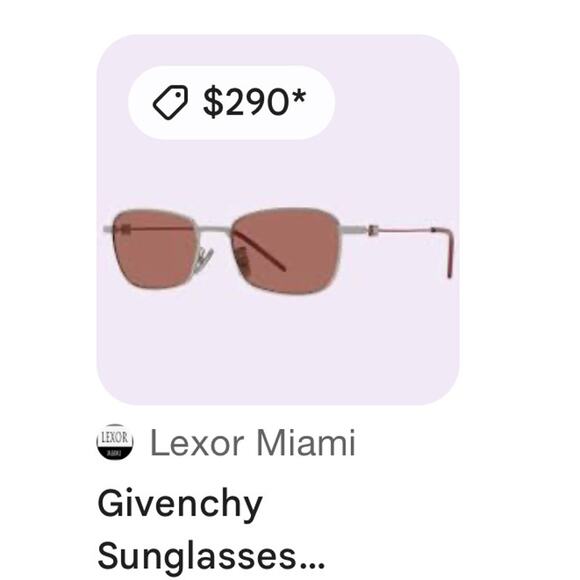 NEW Givenchy Speed Square Metal Sunglasses Burgundy Nylon Lenses Geometric Luxe - Picture 2 of 14